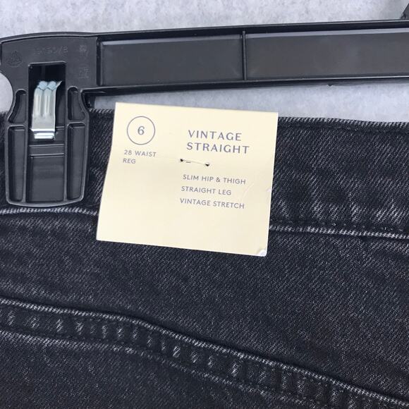 Universal Thread Jeans Womens 6 Black Straight Baggy Loose 90s Grunge Skater Y2K - Picture 10 of 14